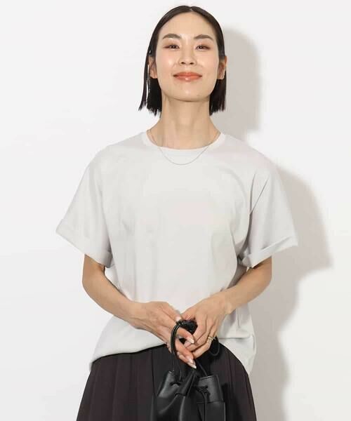 MICHEL KLEIN / ミッシェルクラン カットソー | [接触冷感]ロールアップスリーブカットソー | 詳細11