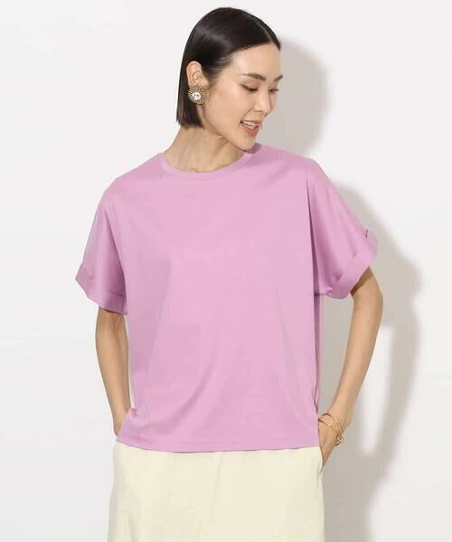 MICHEL KLEIN / ミッシェルクラン カットソー | [接触冷感]ロールアップスリーブカットソー | 詳細16