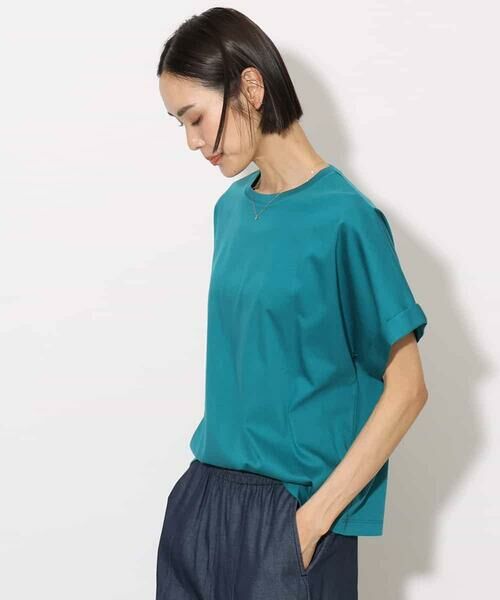 MICHEL KLEIN / ミッシェルクラン カットソー | [接触冷感]ロールアップスリーブカットソー | 詳細2