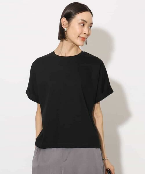 MICHEL KLEIN / ミッシェルクラン カットソー | [接触冷感]ロールアップスリーブカットソー | 詳細6