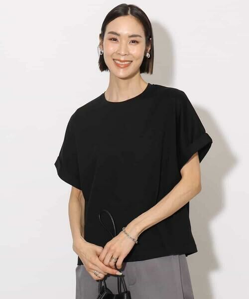 MICHEL KLEIN / ミッシェルクラン カットソー | [接触冷感]ロールアップスリーブカットソー | 詳細7