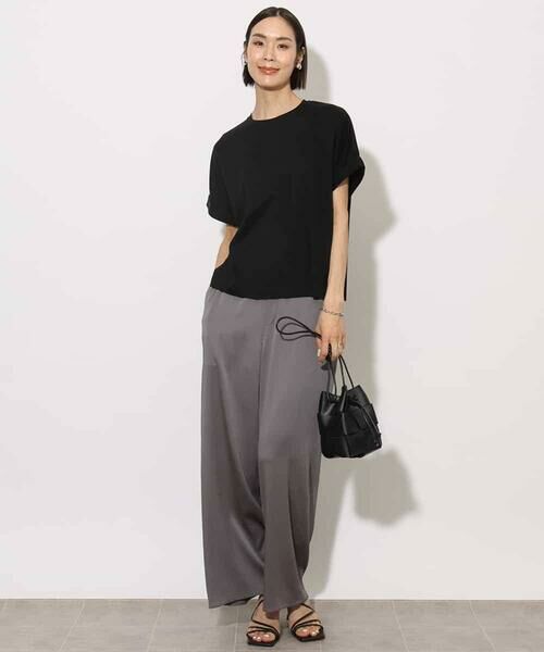 MICHEL KLEIN / ミッシェルクラン カットソー | [接触冷感]ロールアップスリーブカットソー | 詳細8