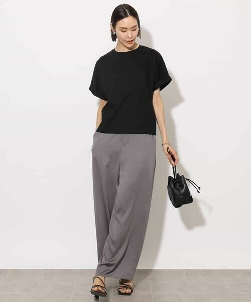 MICHEL KLEIN / ミッシェルクラン カットソー | [接触冷感]ロールアップスリーブカットソー | 詳細9