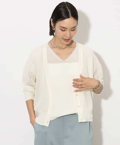 MICHEL KLEIN / ミッシェルクラン カーディガン・ボレロ | [ホールガーメント]メッシュカーディガン | 詳細14