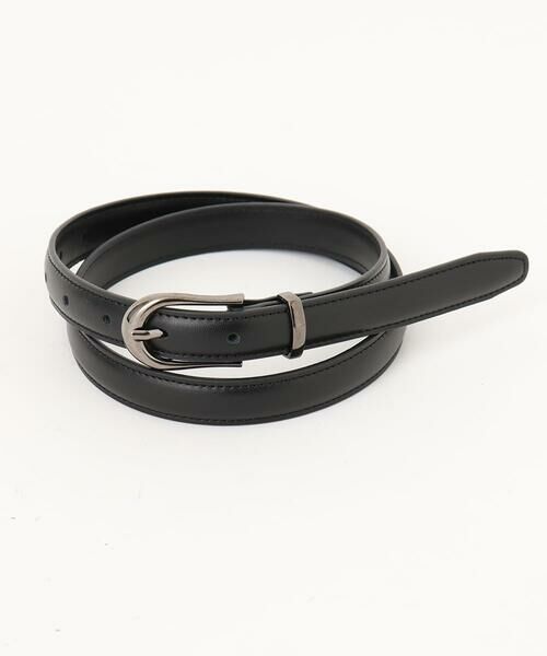 MICHEL KLEIN / ミッシェルクラン ベルト・サスペンダー | シンプルレザーベルト(ブラック)