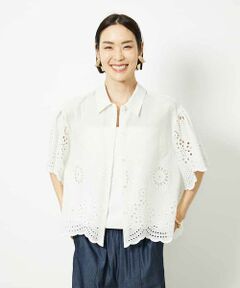 MICHEL KLEIN / ミッシェルクラン シャツ・ブラウス | ボーラーレースブラウス