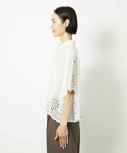 MICHEL KLEIN / ミッシェルクラン シャツ・ブラウス | ボーラーレースブラウス | 詳細12