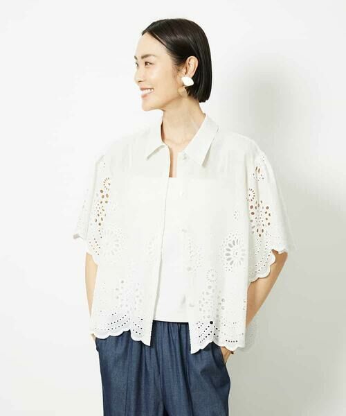 MICHEL KLEIN / ミッシェルクラン シャツ・ブラウス | ボーラーレースブラウス | 詳細20