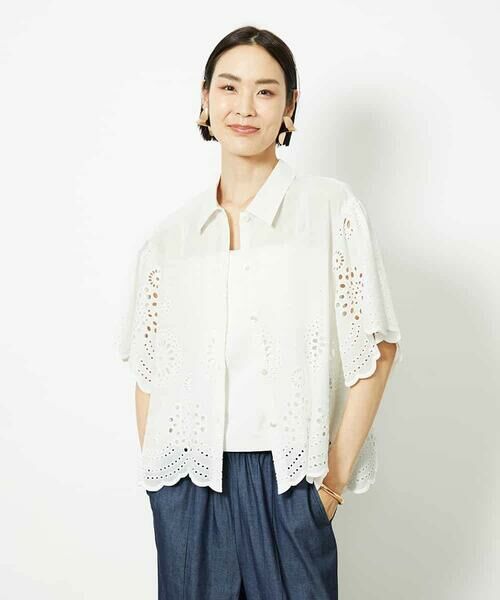 MICHEL KLEIN / ミッシェルクラン シャツ・ブラウス | ボーラーレースブラウス | 詳細21