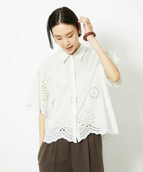MICHEL KLEIN / ミッシェルクラン シャツ・ブラウス | ボーラーレースブラウス | 詳細26