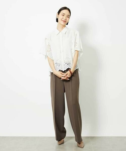 MICHEL KLEIN / ミッシェルクラン シャツ・ブラウス | ボーラーレースブラウス | 詳細28