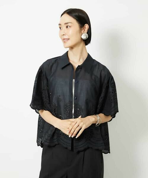 MICHEL KLEIN / ミッシェルクラン シャツ・ブラウス | ボーラーレースブラウス | 詳細3