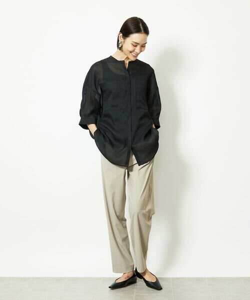 MICHEL KLEIN / ミッシェルクラン シャツ・ブラウス | バンドカラーシアーブラウス | 詳細30