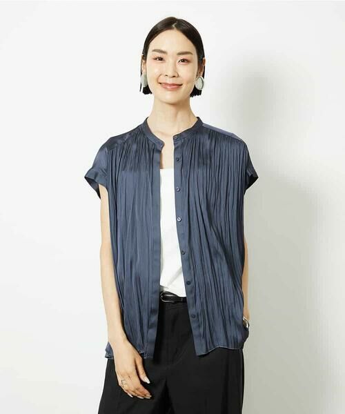 MICHEL KLEIN / ミッシェルクラン シャツ・ブラウス | ランダムプリーツブラウス | 詳細9