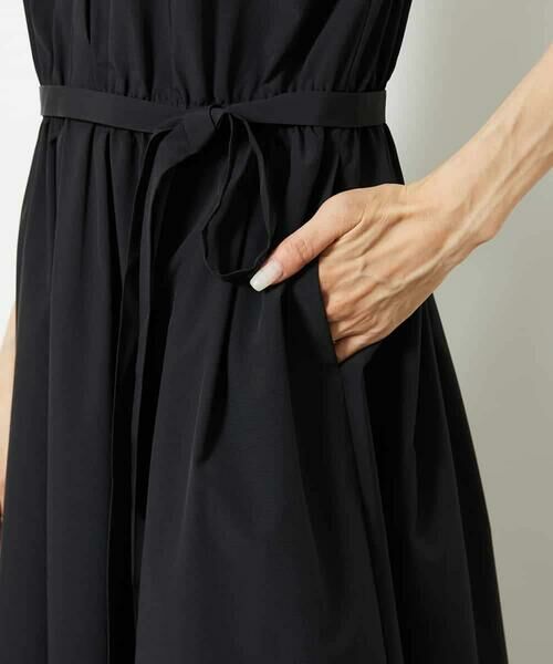 MICHEL KLEIN / ミッシェルクラン ロング・マキシ丈ワンピース | キーネックギャザーワンピース | 詳細11