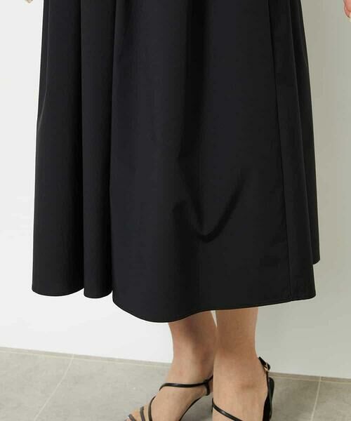 MICHEL KLEIN / ミッシェルクラン ロング・マキシ丈ワンピース | キーネックギャザーワンピース | 詳細12