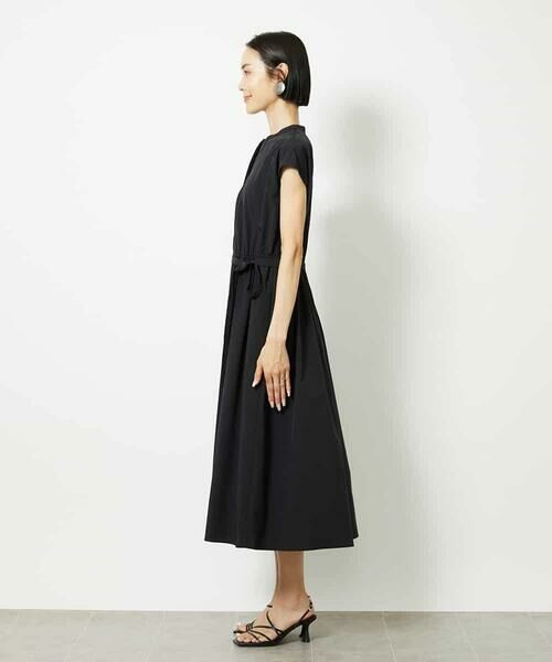 MICHEL KLEIN / ミッシェルクラン ロング・マキシ丈ワンピース | キーネックギャザーワンピース | 詳細7