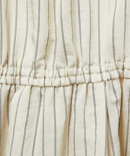 MICHEL KLEIN / ミッシェルクラン ロング・マキシ丈ワンピース | ストライプギャザーワンピース | 詳細13