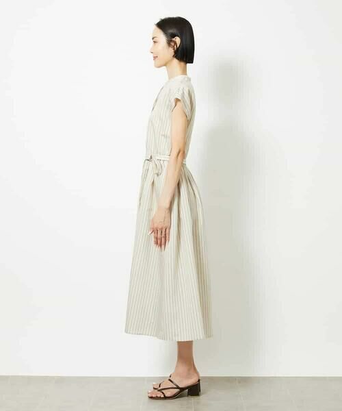 MICHEL KLEIN / ミッシェルクラン ロング・マキシ丈ワンピース | ストライプギャザーワンピース | 詳細6