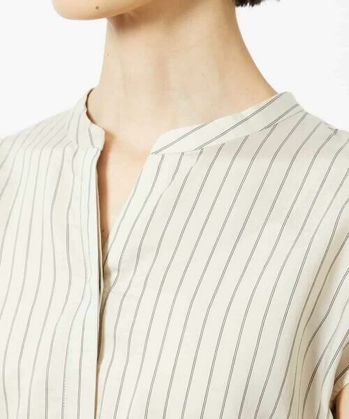 MICHEL KLEIN / ミッシェルクラン ロング・マキシ丈ワンピース | ストライプギャザーワンピース | 詳細8