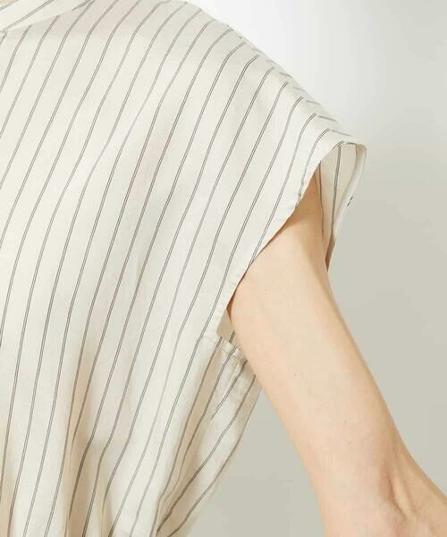 MICHEL KLEIN / ミッシェルクラン ロング・マキシ丈ワンピース | ストライプギャザーワンピース | 詳細9