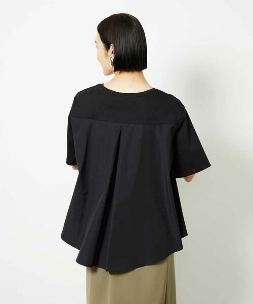 [接触冷感]異素材バックフレアカットソー 接触冷感]異素材バックフレアカットソー （カットソー）｜MICHEL