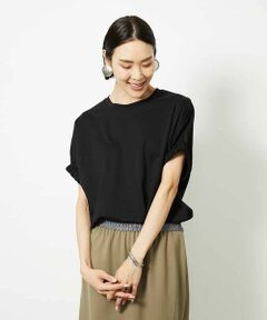 MICHEL KLEIN / ミッシェルクラン カットソー | [接触冷感]ギャザースリーブカットソー