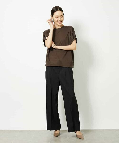 MICHEL KLEIN / ミッシェルクラン カットソー | [接触冷感]ギャザースリーブカットソー | 詳細13