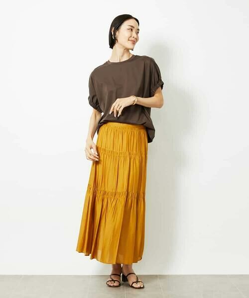 MICHEL KLEIN / ミッシェルクラン カットソー | [接触冷感]ギャザースリーブカットソー | 詳細14