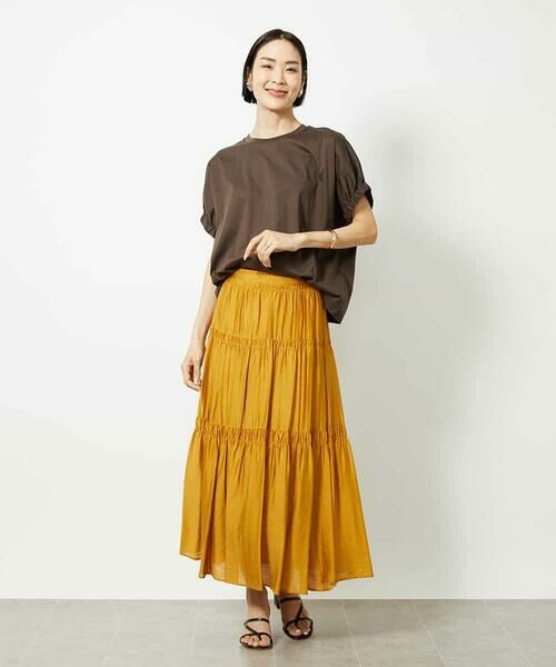 MICHEL KLEIN / ミッシェルクラン カットソー | [接触冷感]ギャザースリーブカットソー | 詳細15