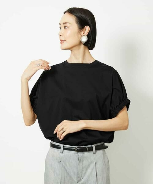 MICHEL KLEIN / ミッシェルクラン カットソー | [接触冷感]ギャザースリーブカットソー | 詳細25