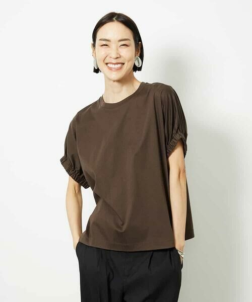 MICHEL KLEIN / ミッシェルクラン カットソー | [接触冷感]ギャザースリーブカットソー | 詳細8