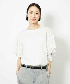 MICHEL KLEIN / ミッシェルクラン カットソー | ボーラーレーススリーブカットソー