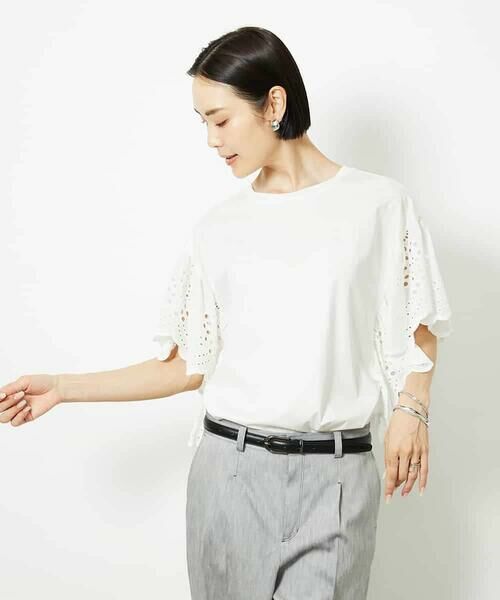 MICHEL KLEIN / ミッシェルクラン カットソー | ボーラーレーススリーブカットソー | 詳細1