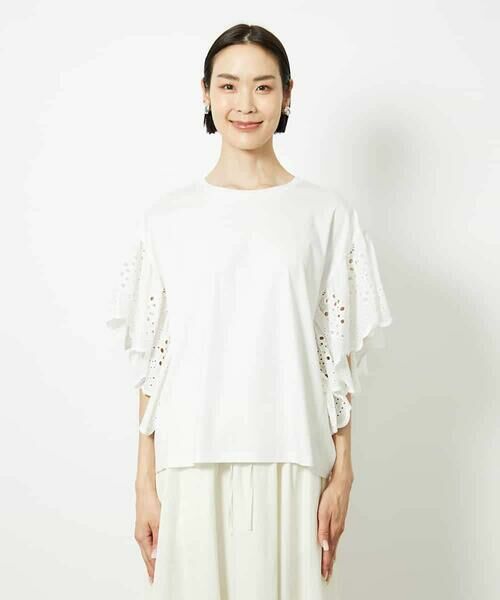 MICHEL KLEIN / ミッシェルクラン カットソー | ボーラーレーススリーブカットソー | 詳細16