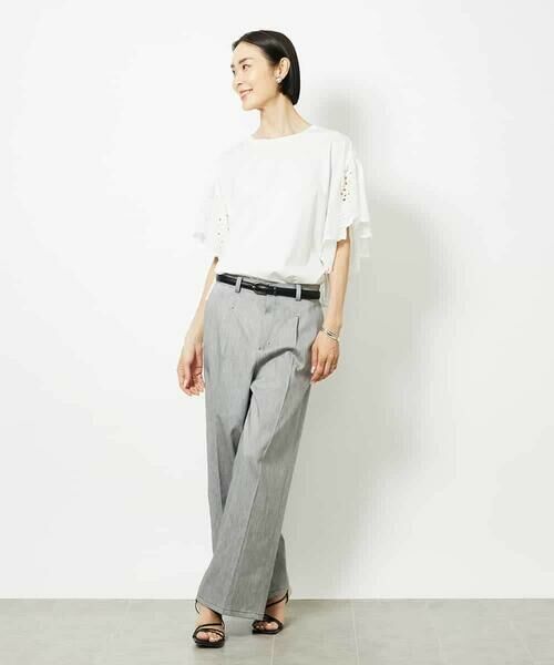 MICHEL KLEIN / ミッシェルクラン カットソー | ボーラーレーススリーブカットソー | 詳細4