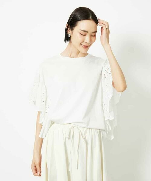 MICHEL KLEIN / ミッシェルクラン カットソー | ボーラーレーススリーブカットソー | 詳細5