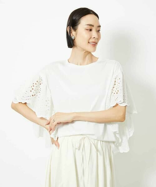 MICHEL KLEIN / ミッシェルクラン カットソー | ボーラーレーススリーブカットソー | 詳細7