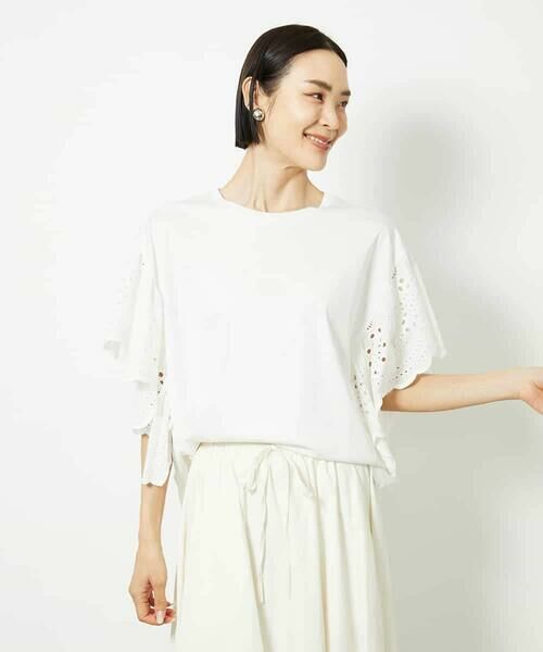 MICHEL KLEIN / ミッシェルクラン カットソー | ボーラーレーススリーブカットソー | 詳細8