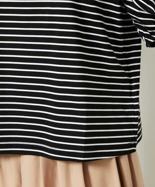 MICHEL KLEIN / ミッシェルクラン カットソー | [接触冷感]袖タックボーダーカットソー | 詳細23