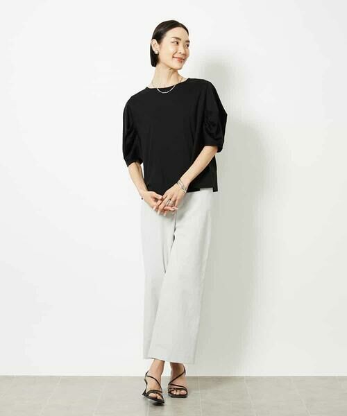 MICHEL KLEIN / ミッシェルクラン カットソー | [接触冷感]袖タックカットソー | 詳細12