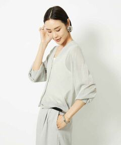 MICHEL KLEIN / ミッシェルクラン カーディガン・ボレロ | Vネックシアーカーディガン