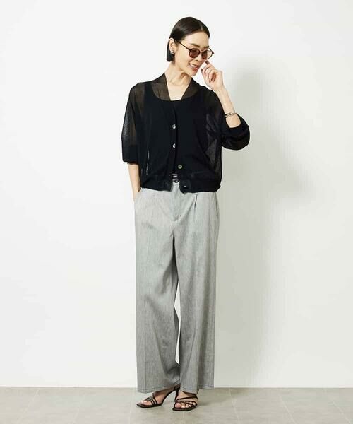 MICHEL KLEIN / ミッシェルクラン カーディガン・ボレロ | Vネックシアーカーディガン | 詳細16