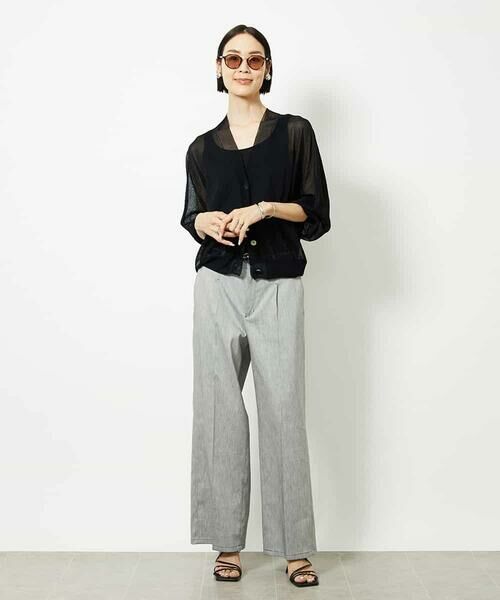 MICHEL KLEIN / ミッシェルクラン カーディガン・ボレロ | Vネックシアーカーディガン | 詳細19