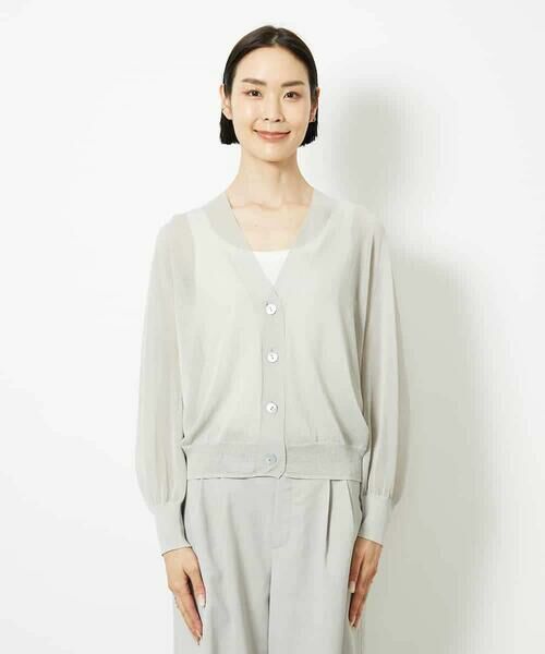 MICHEL KLEIN / ミッシェルクラン カーディガン・ボレロ | Vネックシアーカーディガン | 詳細20