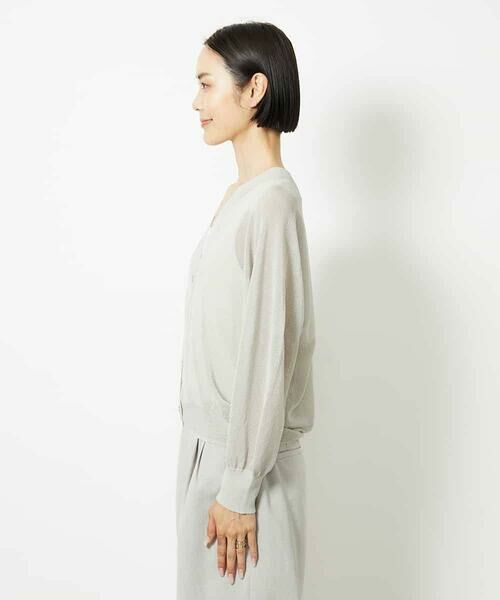 MICHEL KLEIN / ミッシェルクラン カーディガン・ボレロ | Vネックシアーカーディガン | 詳細21