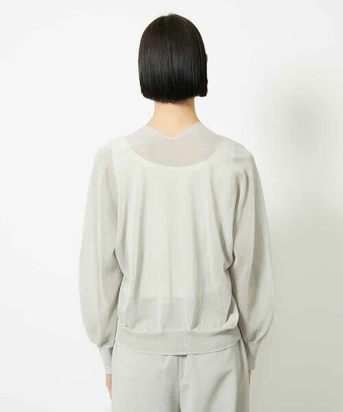 MICHEL KLEIN / ミッシェルクラン カーディガン・ボレロ | Vネックシアーカーディガン | 詳細22