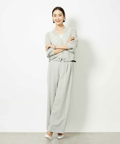 MICHEL KLEIN / ミッシェルクラン カーディガン・ボレロ | Vネックシアーカーディガン | 詳細5