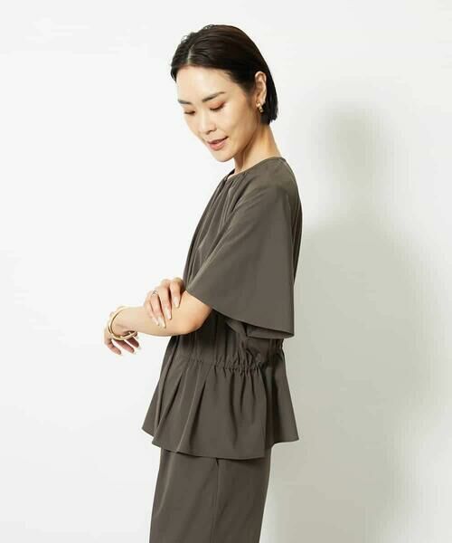 MICHEL KLEIN / ミッシェルクラン シャツ・ブラウス | ［セットアップ対応/2WAY]ウエストマークギャザーブラウス | 詳細1