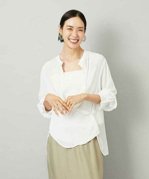 MICHEL KLEIN / ミッシェルクラン シャツ・ブラウス | [3WAY]カシュクールドビーブラウス | 詳細12